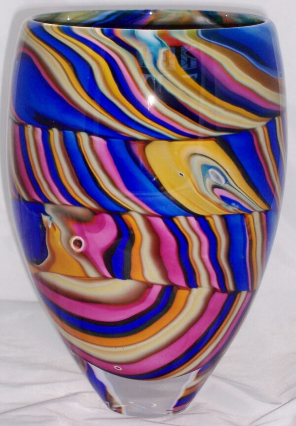 ‘Harlequin’ Extra Large Free Blown Bowl