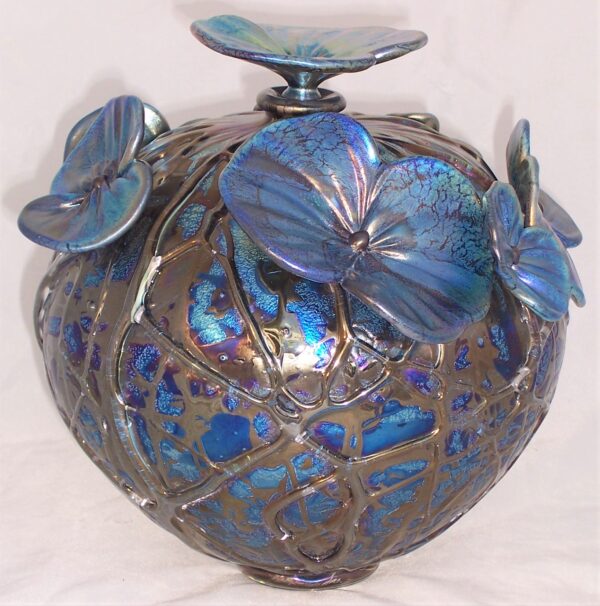 ‘Galle Jardin’ Large Round Stoppered Bottle - Image 2