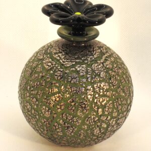 ‘Green Crizzle’ Flower Stopper Perfume Bottle