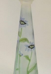 Tall Perfume Bottle Conical Blue