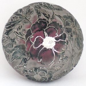 Peony Silver Cameo Paperweight