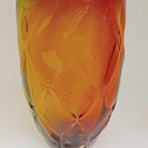 Amber Mould Blown Vase