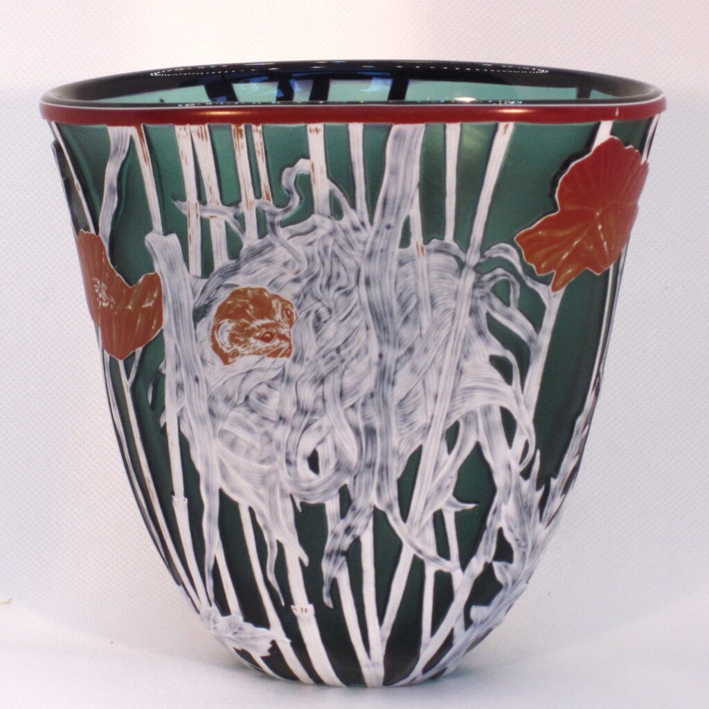 Field Mice Cameo Tapered Vase