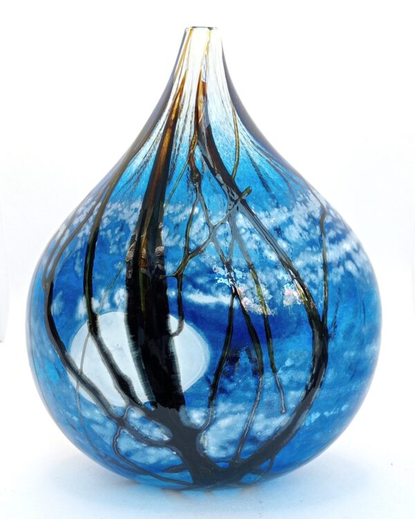 Large Blue 'Super Moon Lollipop Vase - Image 2