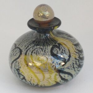 Gold Hearts & Squiggles Perfume Bottle