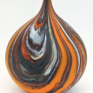 'Stratum' Onion Vase Orange Medium