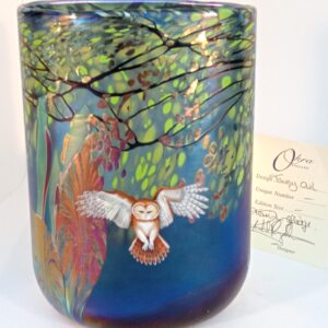 Okra Oval 'Owl' Vase