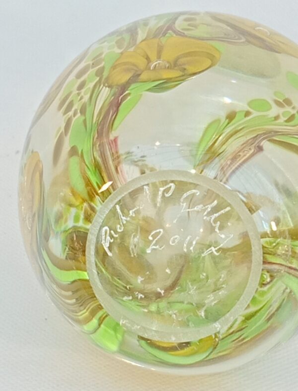 Okra Clear 'Yellow Flowers' Perfume Bottle SOLD - Image 2