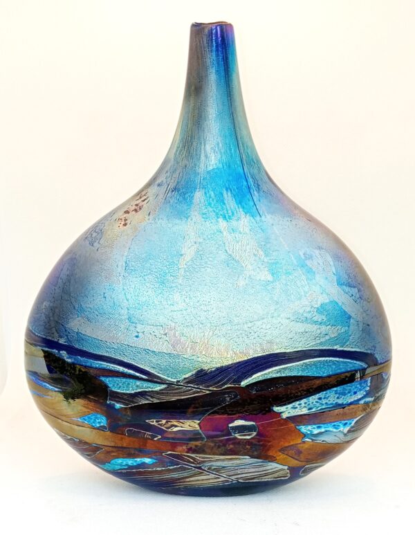 'Nightscape' Lollipop Vase signed by Michael Harris