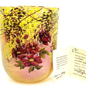 Okra 'Roses' Oval Vase