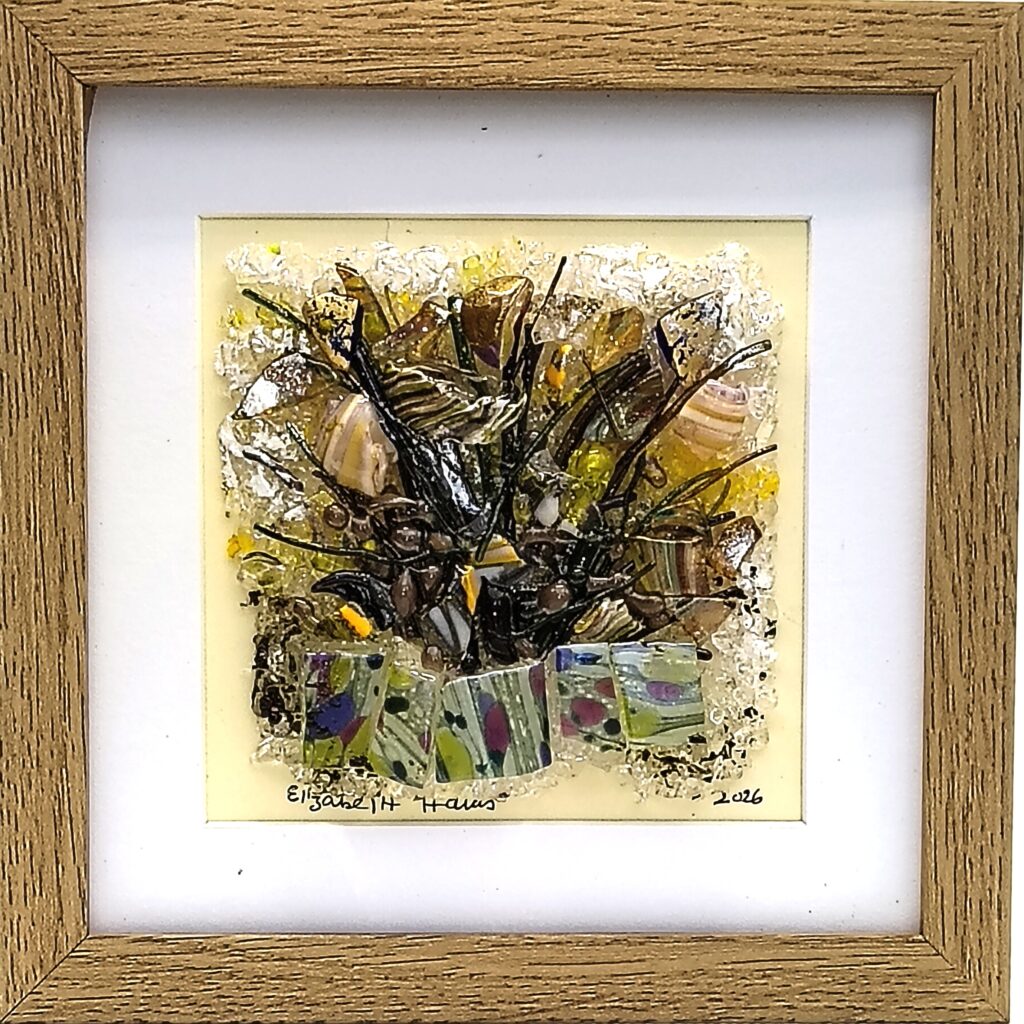 'Spring Flowers' Small Glass Picture
