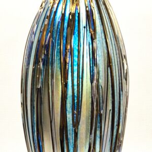 Iridescent Blue 'Linear' Seed Pod Large